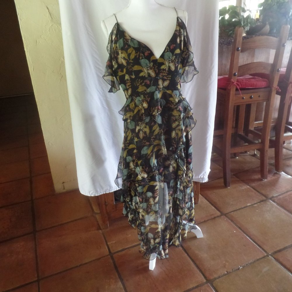 Nicholas Floral Print Midi Dress